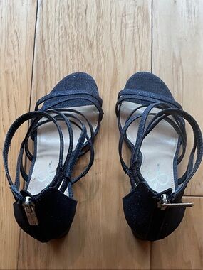 Jessica Simpson Blue Glitter Strappy Heels